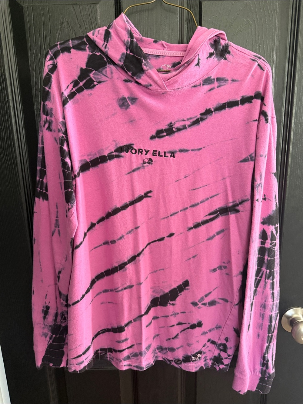 Ivory Ella Pink Tie-Dye Hoodie Top